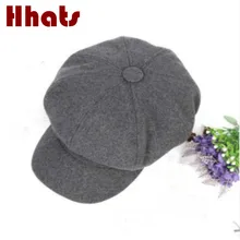 Шерстяная шляпа художника для женщин, однотонная шерстяная Осенняя шапка для девочек, модный стиль newsboy, женский берет, Повседневная Форменная фуражка Gorras, Прямая