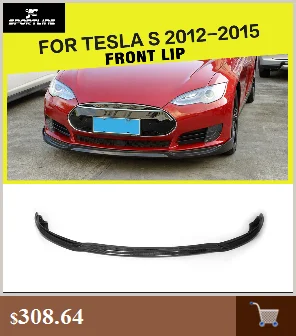 Углеродное волокно передний бампер губы сплиттеры для Tesla модель S Седан 4 двери 2012- бампер Защита