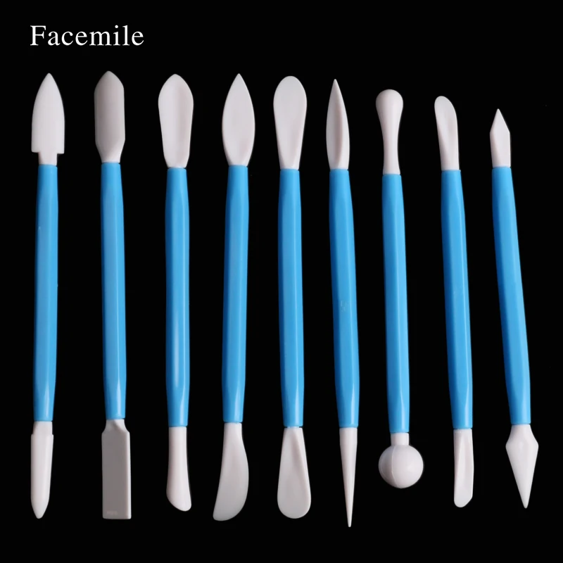 

Facemile 9PCS 18 Patterns Fondant Gift Decorating Flower Sugar Craft Modelling Tools Clay Fondant Gift Decorating Tool 54031