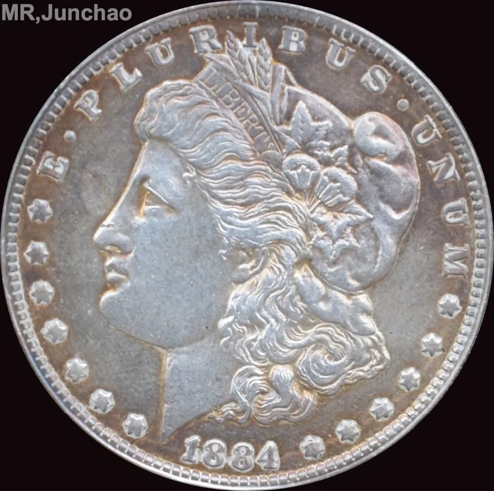 

United States 1884-S 90% Silver Coin Morgan One Dollar Replica Coins 26.73Gr