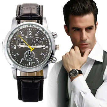 

2018 Men Watches Luxury Stylish Faux Crocodile Leather man Quartz Analog Watch Casual Classics Sport fashion Luxury Dress A75