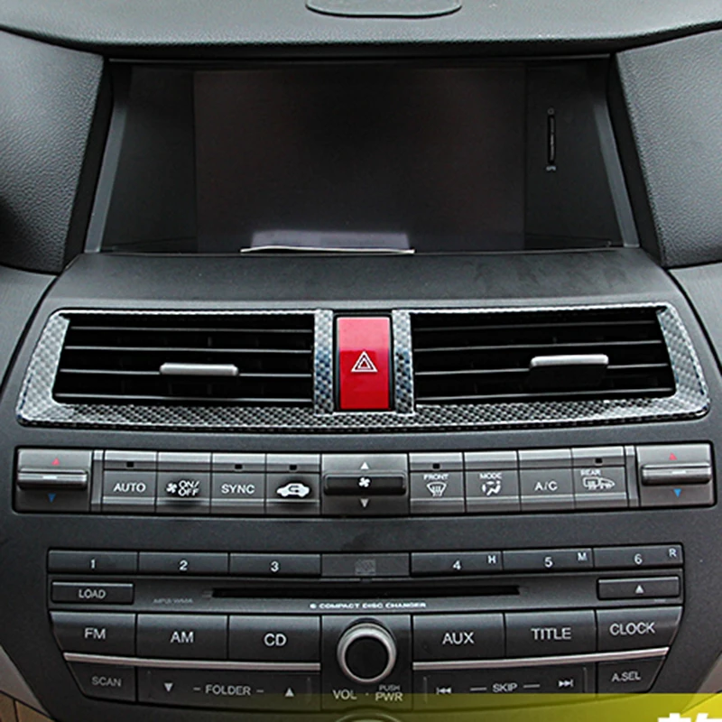 Para Honda Accord 8th 2008, 2009, 2010, 2011, 2012, 2013 condicional AC cubierta de ventilación decoración salida ABS Interior Auto A 3 piezas