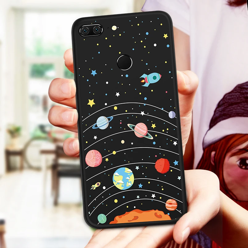

ASINA Silicone Case For Huawei Honor 9 Lite Case Cute Cartoon Cover Matte 3D Relief Coque Capa For Huawei Honor 9 Bumpers