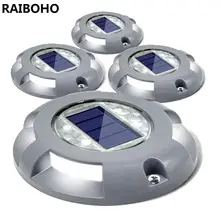 Солнечный палубный светильник s подъездная док-станция светодиодный светильник на солнечных батареях Открытый водонепроницаемый дорожный маркеры для ступенчатой тротуара лестницы сада земли