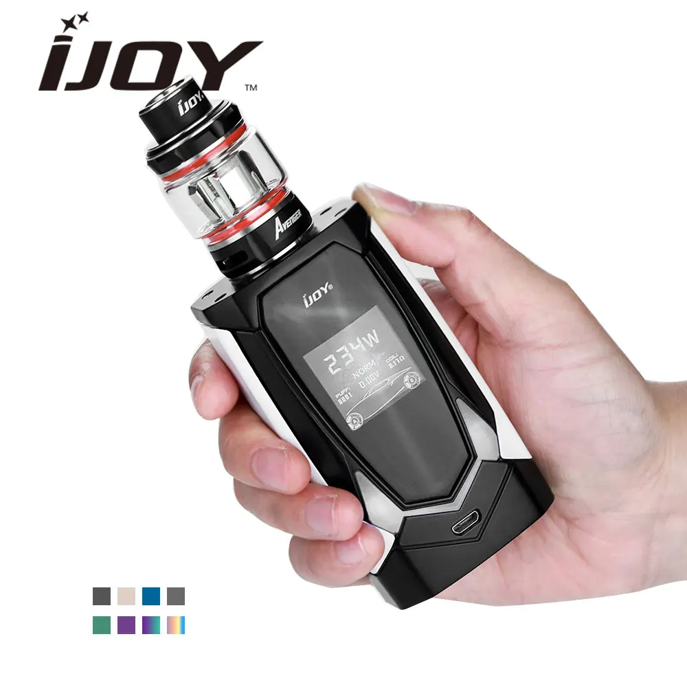 

234W IJOY Avenger 270 TC Vape Kit TPD Version 2ml Tank Atomizer Voice Control MOD No 20700/18650 Battery Electronic Cigarette