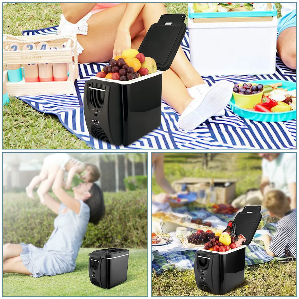  Car Refrigerator 6L Freezer Two Type Electrical Cooler Heater for Travel Hiking Camping Outdoor Dua