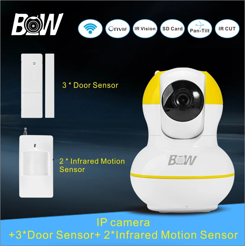 Network Wireless IP font b Camera b font 3 font b Door b font Sensor 2