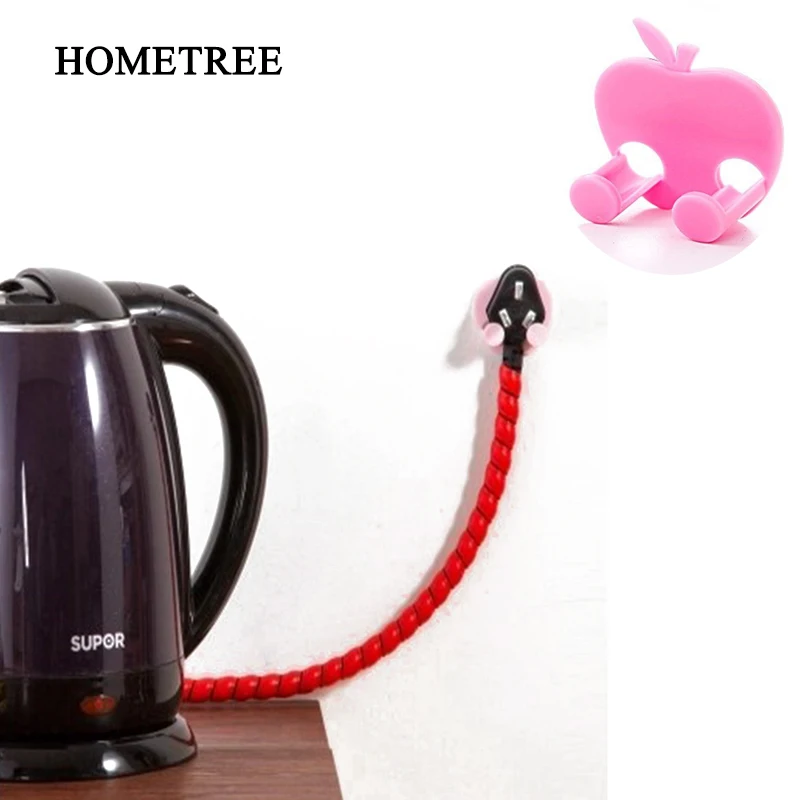 

HOMETREE 2Pcs Apple Multi-Function Power Cord Power Plug Socket Hook Storage Rack Key Scarf Hook Family Kitchen Storages H826