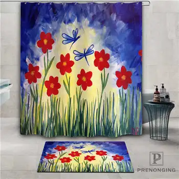 

Custom Dragonfly (1) Waterproof Shower Curtain Doormat Home Bath Bathroom Polyester Fabric Multi Sizes#2019-1-05-90