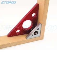 45 градусов Алюминиевый Сплав угол линейка дюймов метрический треугольник линейка столярная мастерская DIY Деревообрабатывающие инструменты