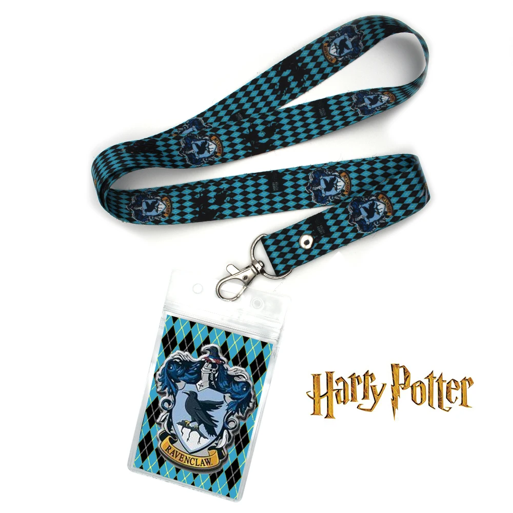 Harri Potter Gryffindor Slytherin Ravenclaw Hufflepuff Phone Rope Strap Lariat Lanyard+ID Credit Card Protector Case Sleeve Cool