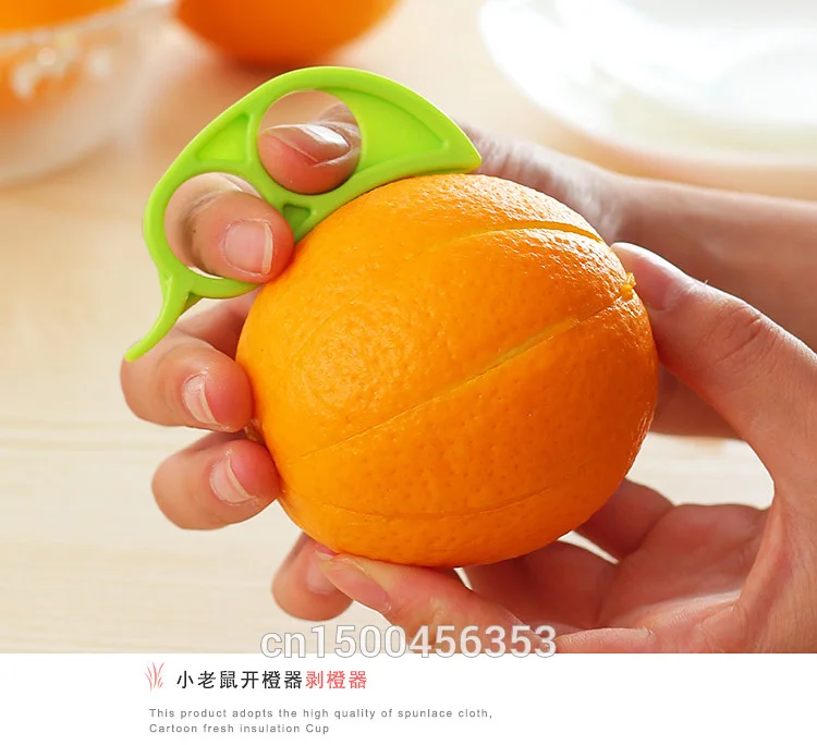 Креативная Апельсиновая Овощечистка, легкая открывалка, терка для лимонов, резак, пластиковая Новая Домашняя маленькая мышь, Милая мини пластиковая резка, устройство для зачистки фруктов