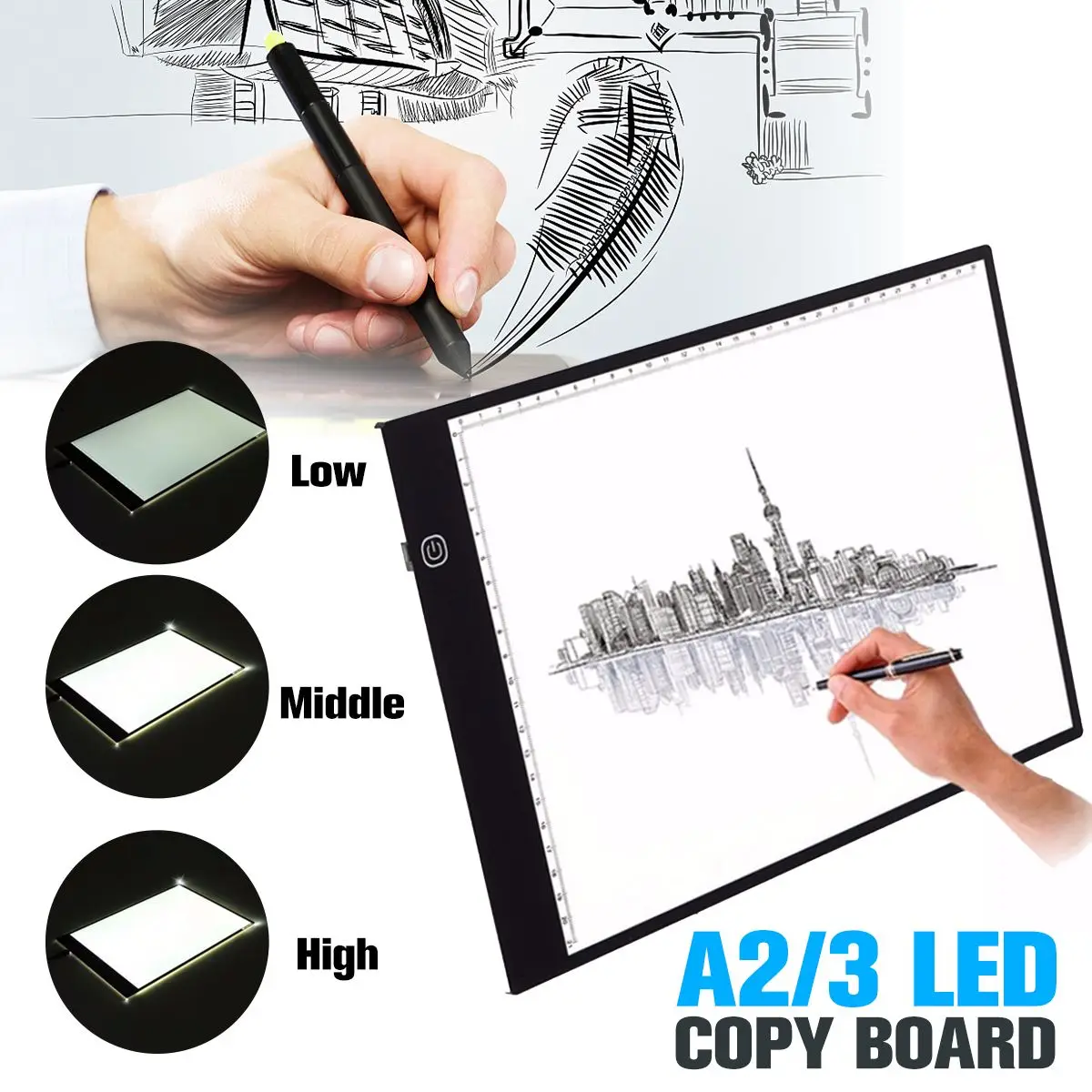 A2 a3 цифровой Планшеты светодиодный свет коробки художник тонкая трафаретная Чертёжные доски Панель площадку для Трассирующими копию с