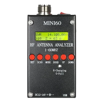 

Mini60 1-60MHz HF SWR Antenna Analyzer Meter For Ham Radio Hobbists V0T5 Drop shipping