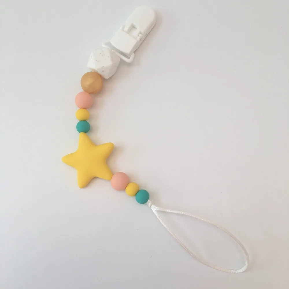 Baby Pacifier Clips Holder Silicone Chew Beads Pacifier Leashes Cases Chain Necklace Carrier Teething Accessory Teether Holder Baby Pacifier Clips Holder Silicone Chew Beads Pacifier Leashes Cases Chain Necklace Carrier Teething Accessory Teether Holder