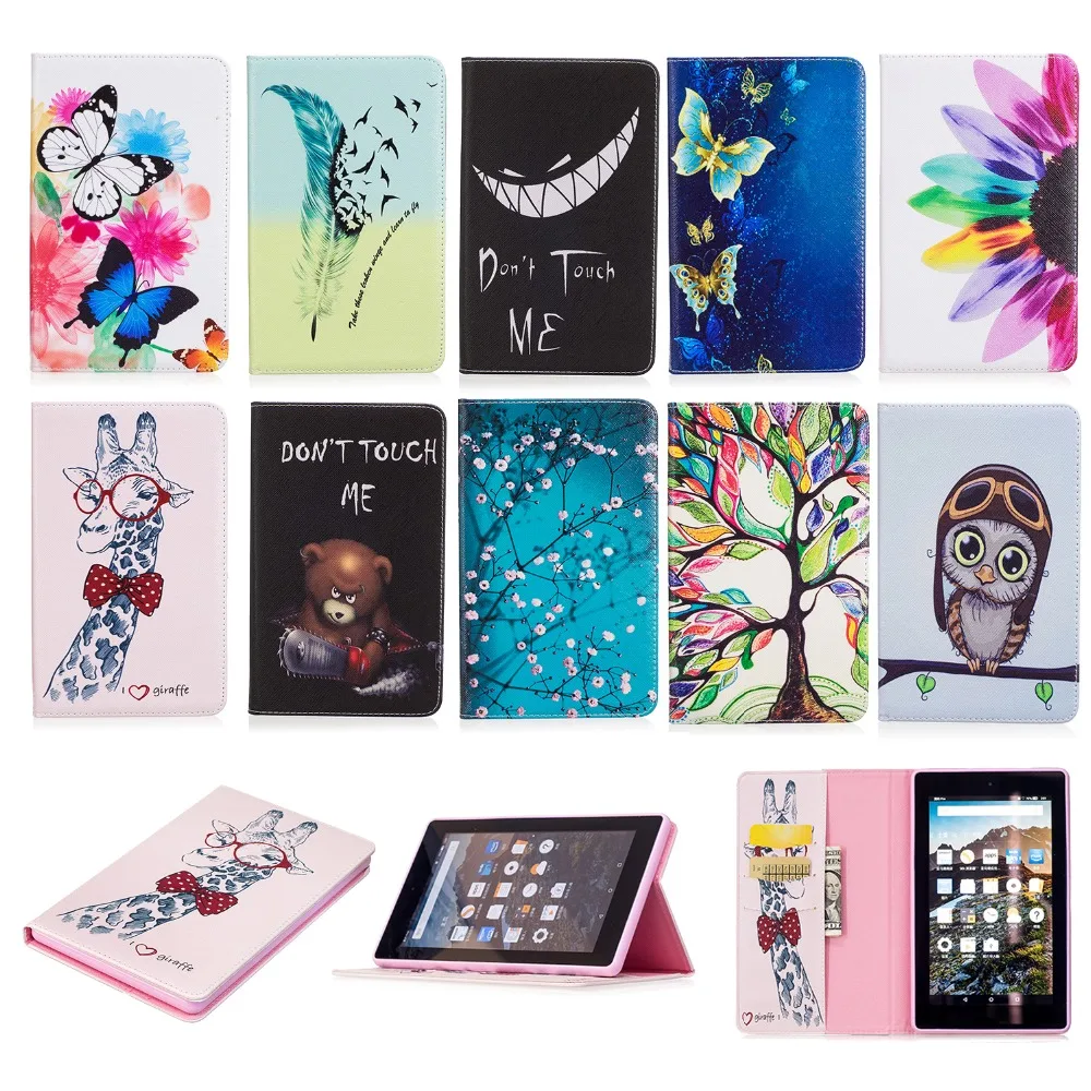 

Flip Leather Case For Amazon Fire 7 2017 Coque Colorful Cover case for Amazon Fire 7 2017 Fire7 2017 7.0" case Cover Fundas capa