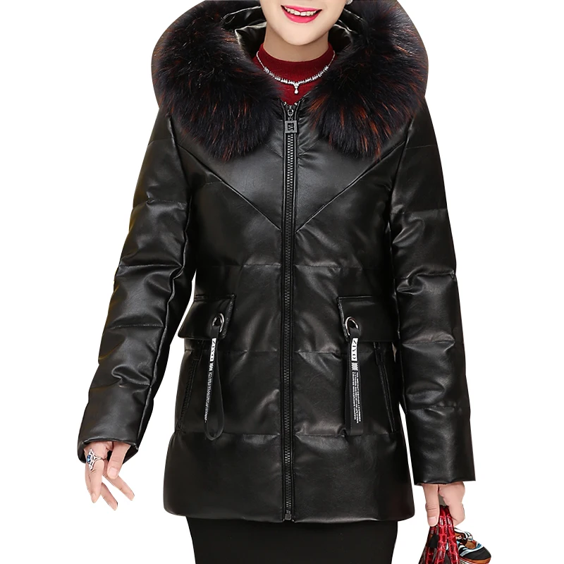 Capucha Cuero Chaquetas Invierno Manga Caramel Cremallera Completa vxIYq6T