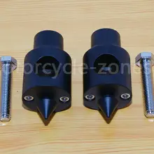 " круглый шип черный алюминиевый руль мотоцикла стояки для Honda Suzuki Kawasaki Yamaha Harley Крузер, Боббер чоппер