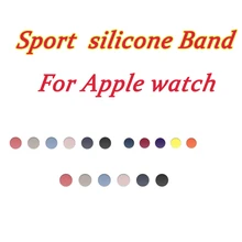 Rubber wristband For Apple watch sport band straps silicone Series 4/3/2/1 link Bracelet for iwatch strap 40mm 44mm 38mm 42mm