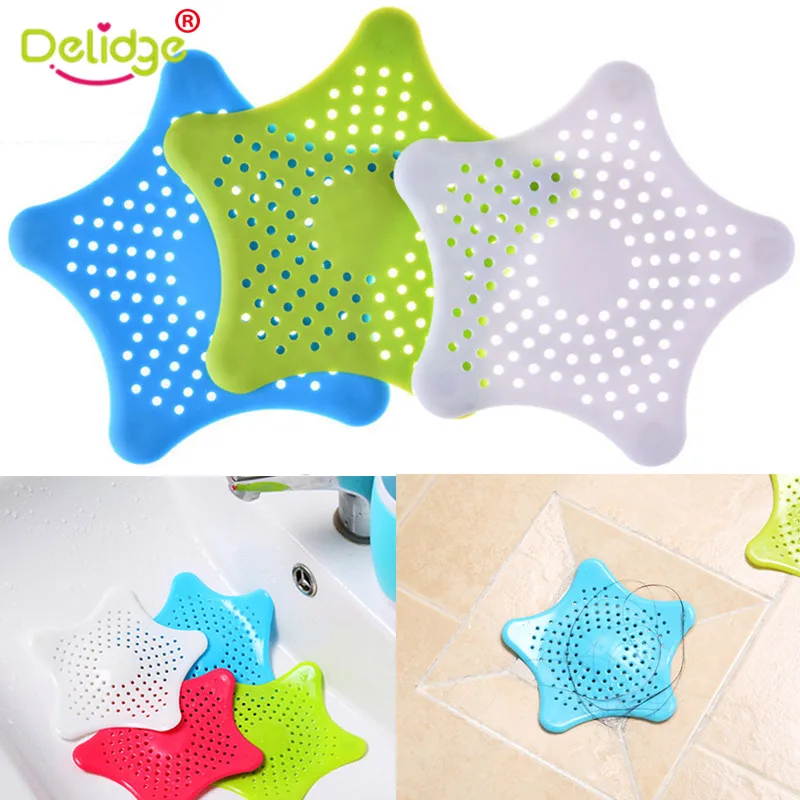 

Kitchen Sink Strainer Star Outfall Drain Filter Dish Aashing Anti-blocking Floor Shower Hair Stopper Catcher Bathroom Accessory