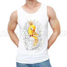 Новые летние мужские Индивидуальные Модные безрукавки волшебный канарский дизайн мультфильм печатных мужской повседневный жилет