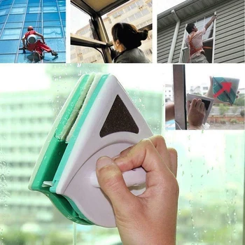 

1PC Magnetic Window Cleaner Portable Surface Cleaning Brush Wiper 3 Sizes Double-Sided Useful Glass Window Cleaner Dropshiipping