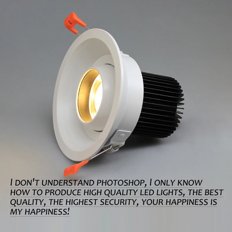 

LED downlight Angle adjustable living room exhibition hall embedded circular simple LED spotlights ac90-260v 7w 12W postage free