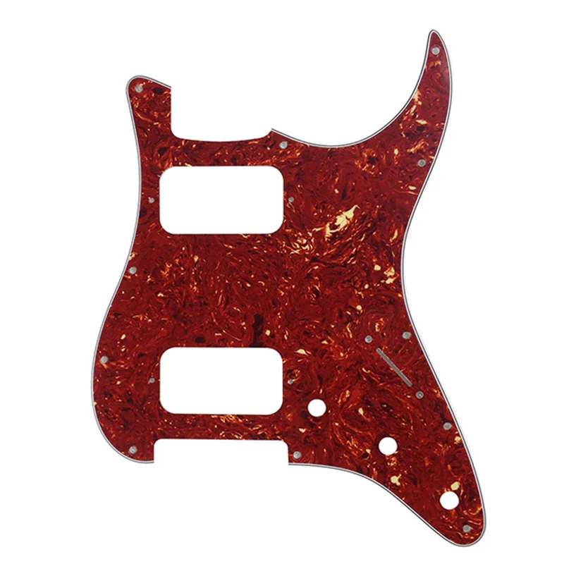 Pleroo на заказ гитарные Запчасти-для 72' 11 винтовое отверстие стандарт St HH Humbuckers Электрическая Гитара pickguard Scratch Plate - Цвет: 4Ply Red Tortoise