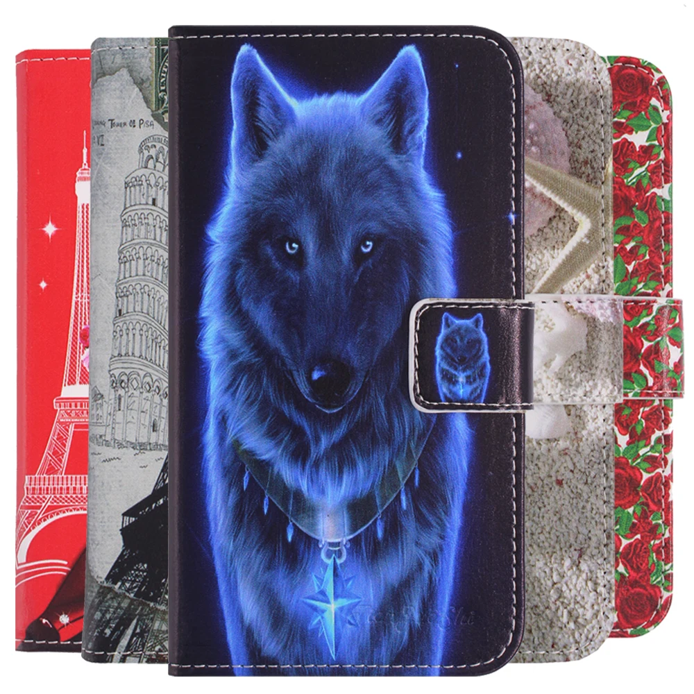 

TienJueShi Beautiful Patter Turn Protective Leather Cover Phone Case For Logicom Le Moov 2 5.45 inch Shell Wallet Etui Skin