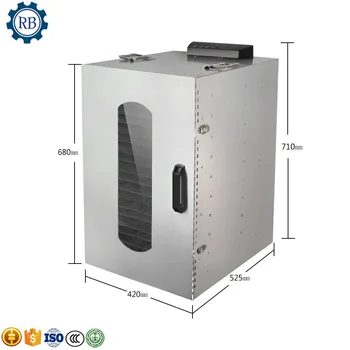

Rainbow 20 trays Automatic Stainless steel 304 Fruit/Food Dehydrator Dryer machine