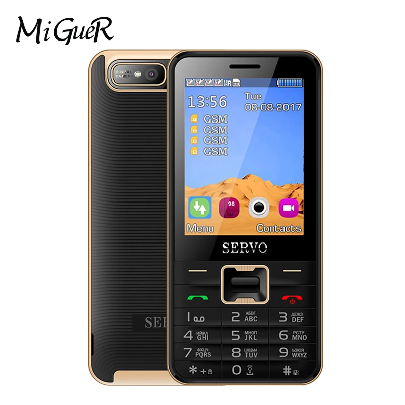 Servo V8100 2 8 дюйма мобильный телефон 4 sim карты сотовые телефоны Bluetooth MP3 русская