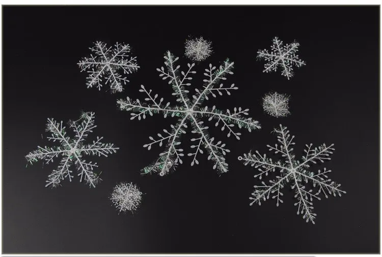 60 шт 6 см Белые снежинки принадлежности для рождественского декора висячие украшения