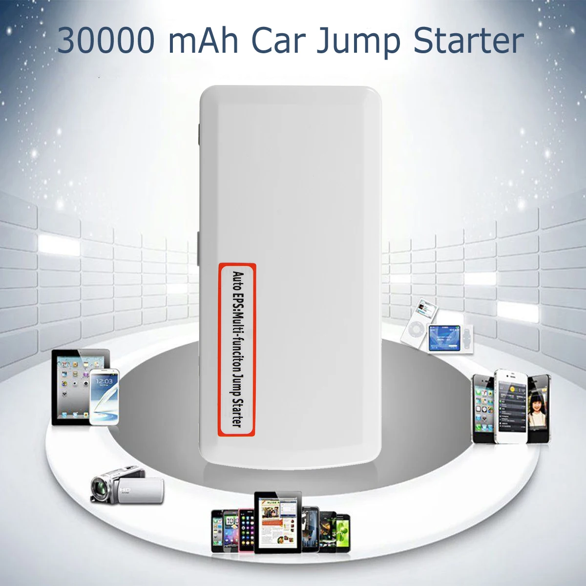 

2 USB Portable Car Jump Starter 30000mAh Vehicle Emergency Power Bank Multifunction Car Battery Booster Charger Starting Devices