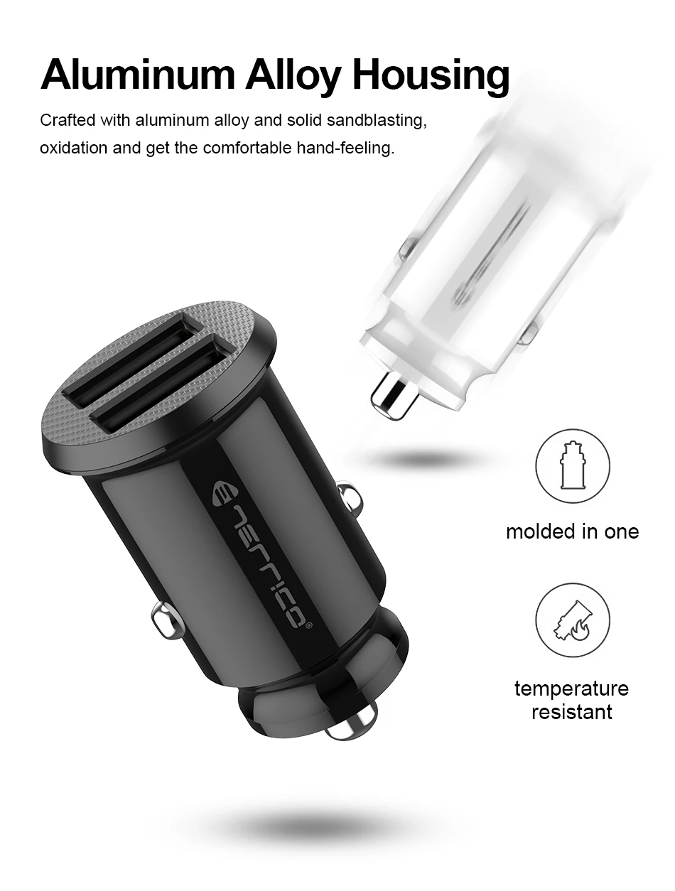 Jellico мини USB Автомобильное зарядное устройство для мобильного телефона планшета gps 3.1A быстрое зарядное устройство со светодиодный дисплей двойной USB автомобильный адаптер зарядного устройства для телефона
