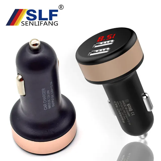 Best Price SENLIFANG Car USB Charger Quick Charge Mobile Phone Charger 2 Port USB Fast Car Charger for Samsung Xiaomi Tablet Charger