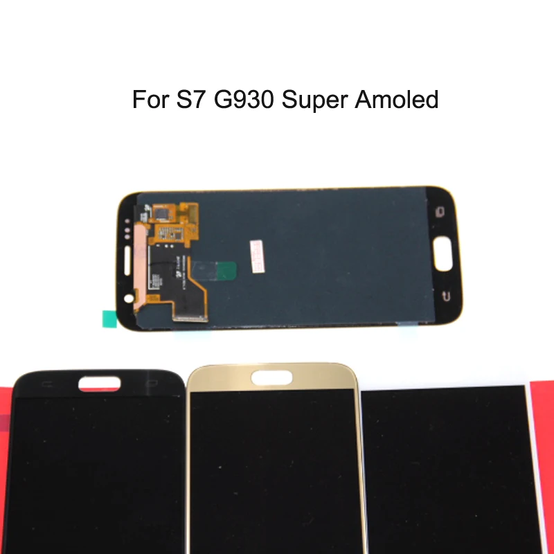 

SUPER AMOLED Display For Samsung S7 G930 G930F SM-G930F LCD With Touch Screen Digitizer Assembly Free sticker