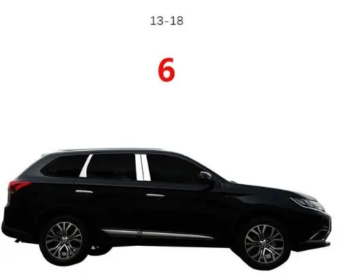 

For Mitsubishi Outlander 2014 2015 2016 2017 Stainless Chrome Window Pillar Posts Cover Trim Molding Garnish Guard