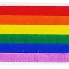 Пользовательский Флаг Патчи Высокое качество Радуга Гей лесбиянки гордость Утюг на вышитые Лидер продаж Радуга флаг вышитые патчи