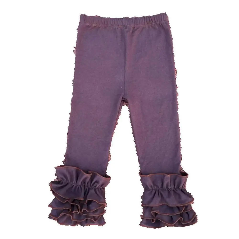 Леггинсы с оборками для девочек; брюки с оборками для малышей; розовые леггинсы с тройной оборкой; Капри - Цвет: 22