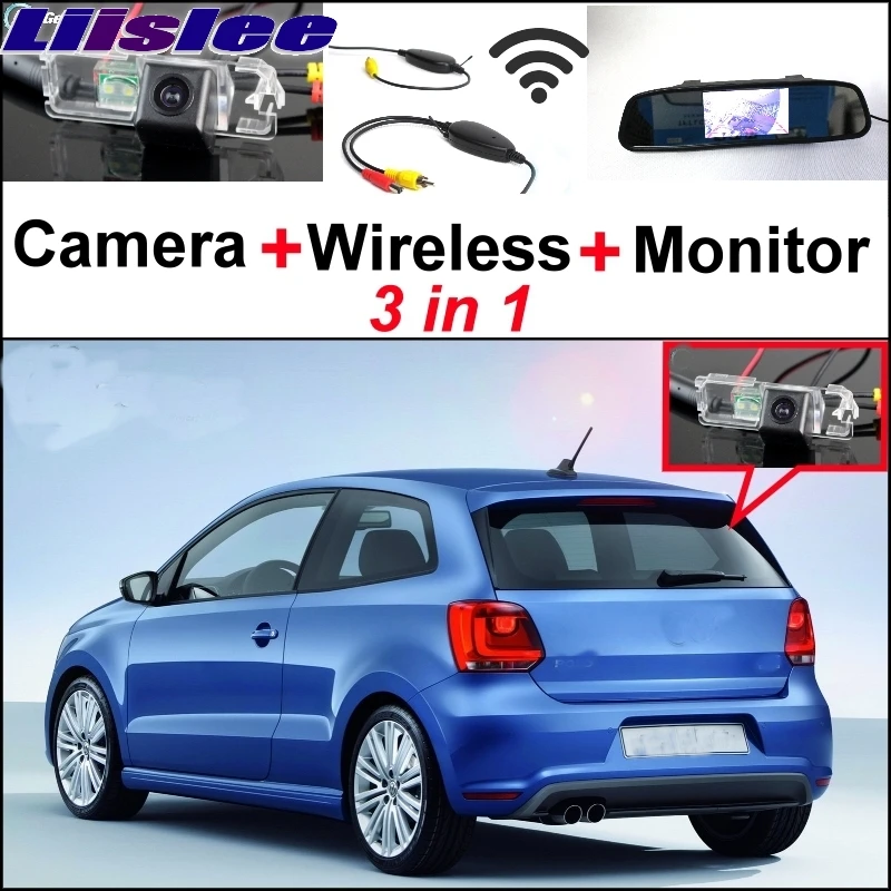 

Liislee Special Rear View Camera + Wireless Receiver + Mirror Monitor Back Up Parking System For Volkswagen VW Polo GTi Derby