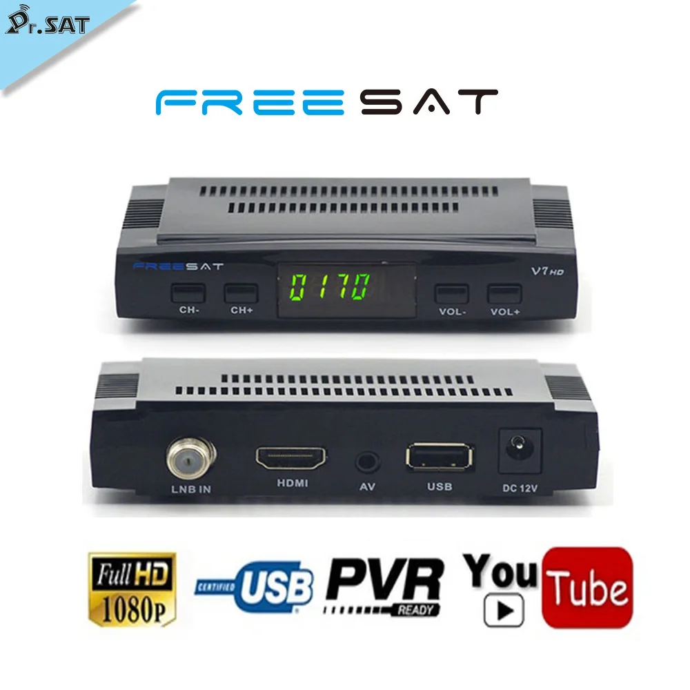 Freesat V7 HD Satellite Receiver Full 1080P DVB S2 HD Support cccam Freesat V7 HD Satellite Receiver Full 1080P DVB S2 HD Support cccam