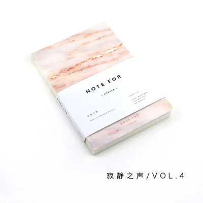 Японские милые канцелярские заметки для тишины 80 страниц мраморный дизайн А5 пустые страницы Блокнот Журнал Сделай Сам личный дневник записная книжка - Цвет: 3