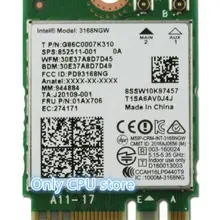 Для lenovo Dual Band 2,4 г/Wi-Fi 5 ГГц Беспроводной адаптер для Intel 3168NGW AC NGFF Wi-Fi 802.11ac 433 м wifi+ Bluetooth Card FRU: 01AX706