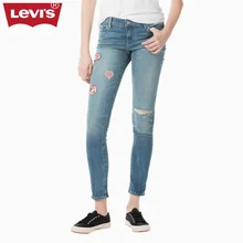 Levi’s Новая Весна Серии 711 Плотно Тенденция Дамы Джинсы Мода Новые Джинсы Отверстие