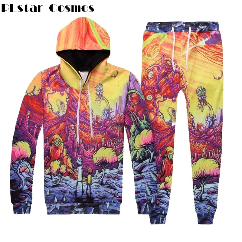 

PLstar Cosmos Rick and Morty Volcanoland 3d Print Hoodie and Pant For Men Women Fashion Set Two Pieces Top And Pants Unisex