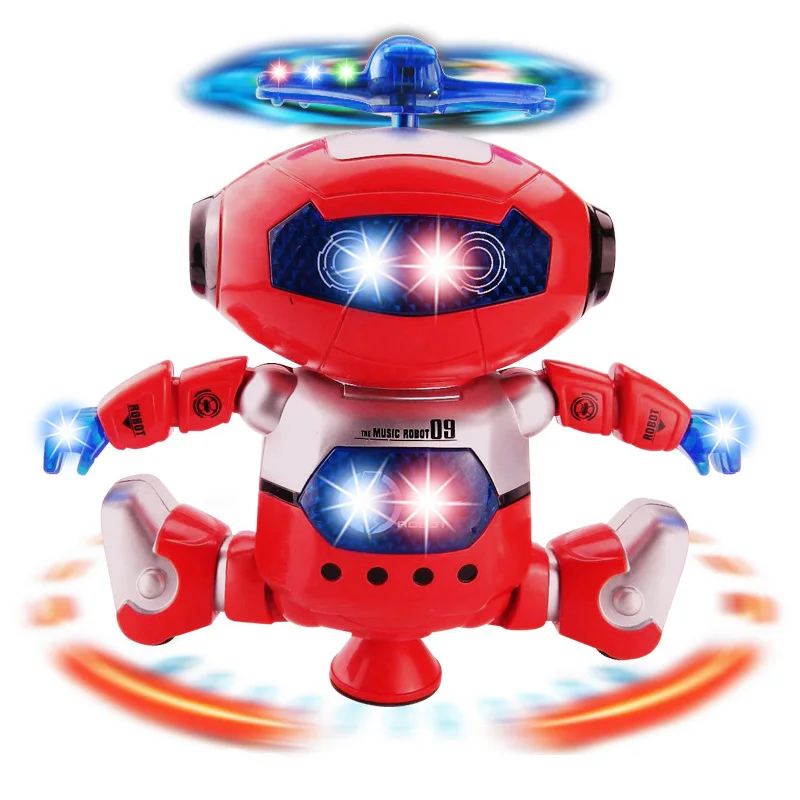 Toy Robots Toddler Electric Smart Robot for Kids Walking Dance Music Light Toys 