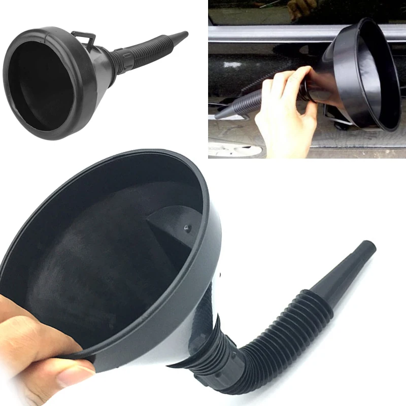 Flexible Funnel Engine Oil Petrol Diesel Fluids Gasoline Extension Hose