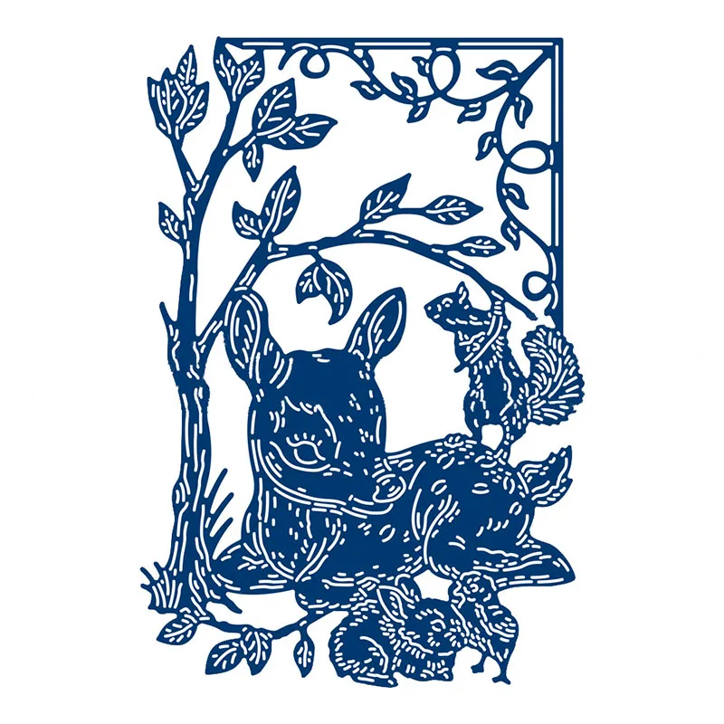 Металлические стальные Вырубные штампы Fawn белка Кролик Птица 2019 новый трафарет