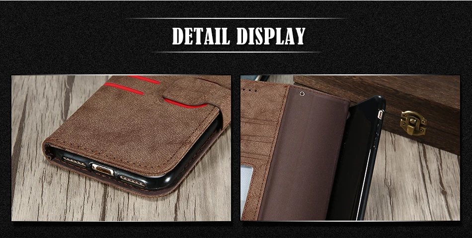 KISSCASE Matte PU Leather Cover For iPhone 6 6s 7 Plus (5)