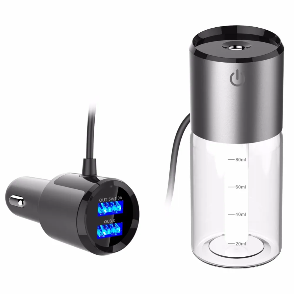 

Car Charger 100ml Air Humidifier Aromatherpy Air Purifier Freshener USB Humidifier Essential Oil Diffuser Aroma Diffuser